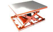 Lift table with fixed plate